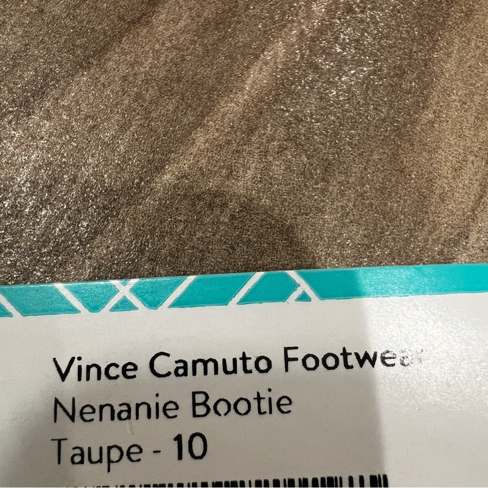 Vince Camuto NEW Nenanie Leather Suede Bootie Taupe Size 10 - Picture 11 of 13